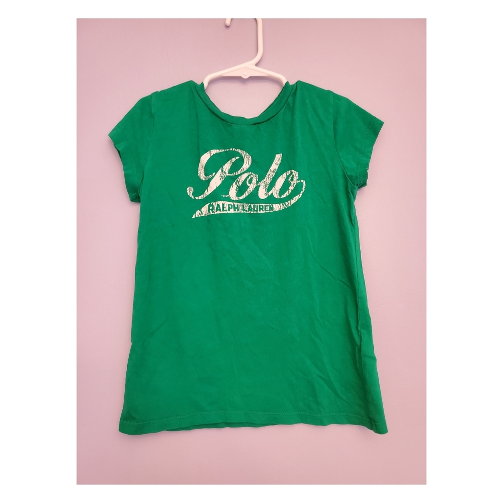 Girls Green Polo Ralph Lauren Tshirt